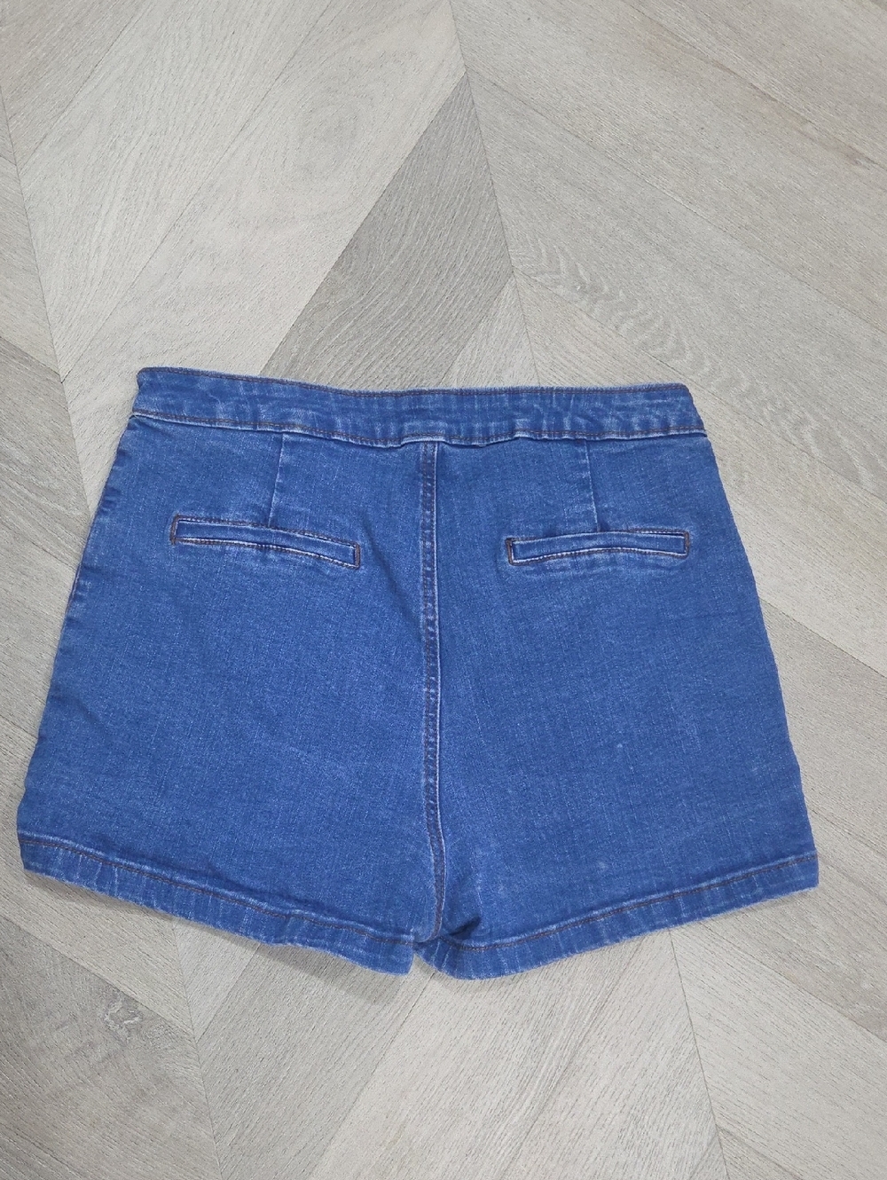 Hayden Blue Denim Sailor- Style High Rise Shorts Large - Picture 3 of 5
